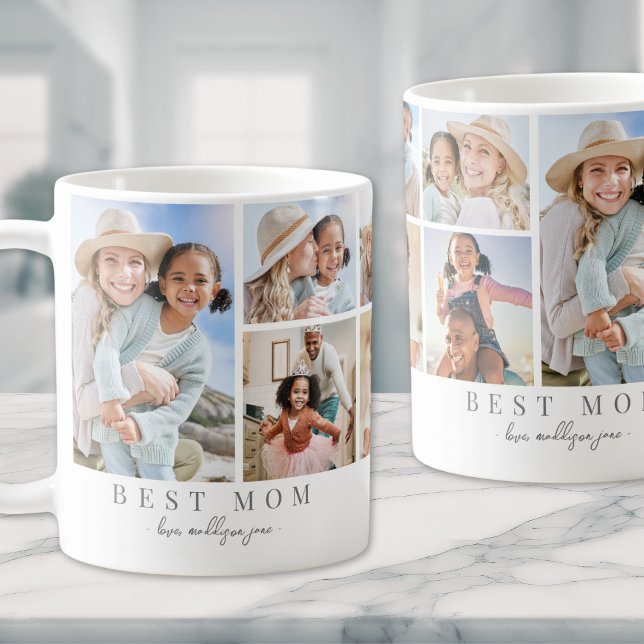 Mug Meilleure maman photo Collage mère (Best Mom Photo Collage Mother Coffee Mug)