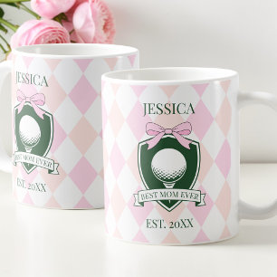 Mug Meilleure Maman Rose Golfeuse Moderne Fête des Mèr