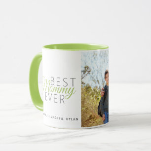 Mug Meilleure maman verte customisée jamais une photo
