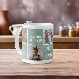 Mug Meilleure Mimi Moderne Collage Photo Vert