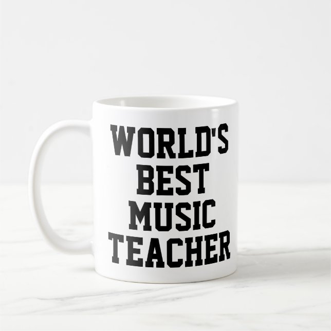 Mug Meilleure Musique Enseignante Musique du monde (Gauche)