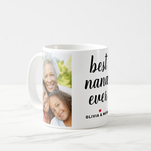 Mug Meilleure Nana Jamais Personnalisé Fête des Mères  (Devant gauche)