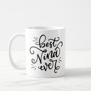 Mug Meilleure Nina Jamais, lettrée à la main