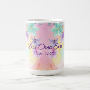 Mug Meilleure Oma Fête des Mères Floral Clair