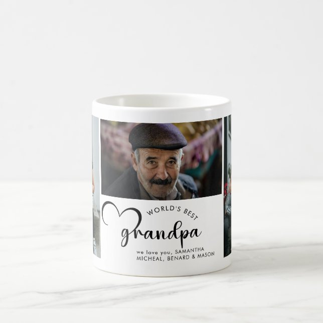 Mug Meilleure photo-cadeau GrandPa du monde moderne (Centre)