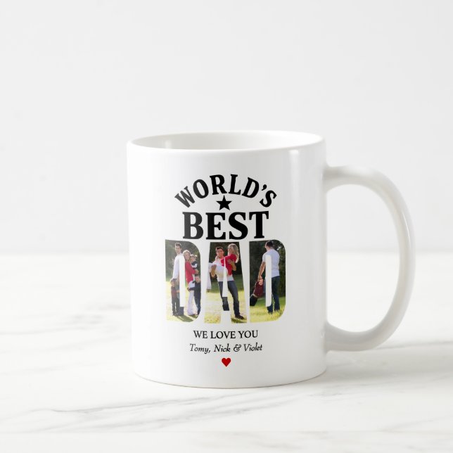 Mug Meilleure photo de Fête des pères certifiée papa d (Droite)