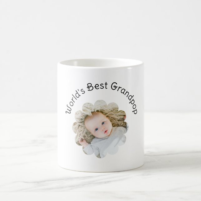 Mug Meilleure photo grand-pop du monde en Flower Custo (Centre)
