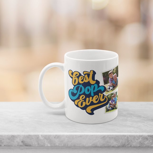 Mug Meilleure pop jamais | Grand-père Photo (Créateur téléchargé)