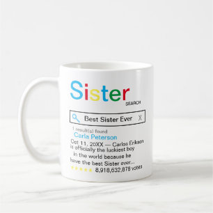 Mug Meilleure Soeur Ever Moteur de recherche Message d