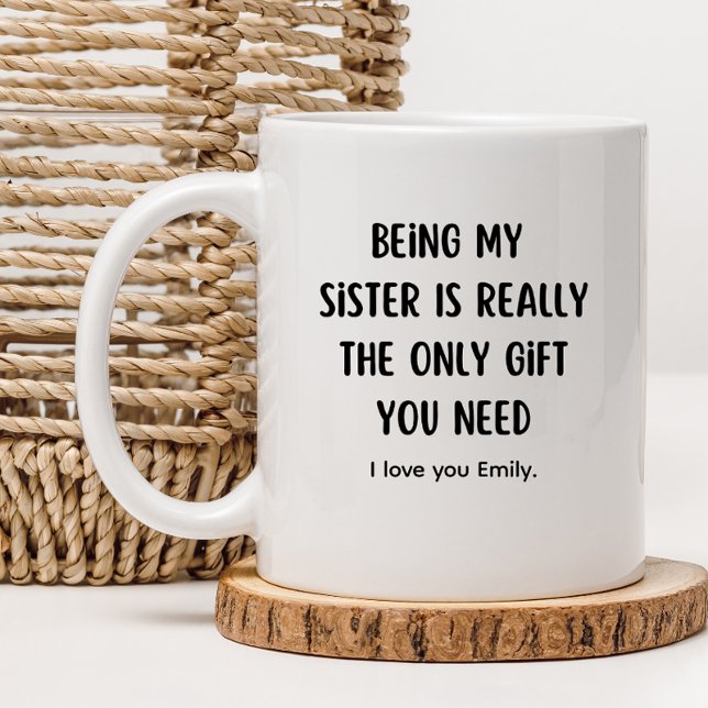 Mug Meilleure Soeur Jamais Amusante Soeur en Droit cad (Créateur téléchargé)