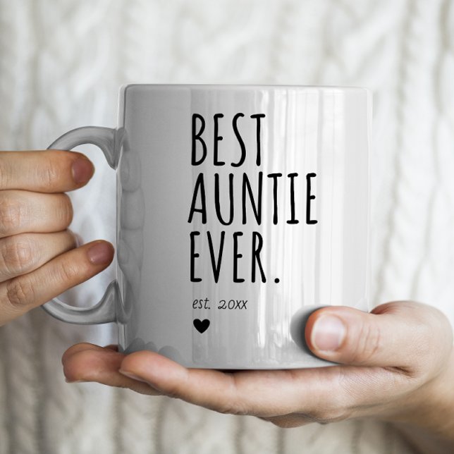 Mug Meilleure Tante Jamais - Année personnalisée (Créateur téléchargé)