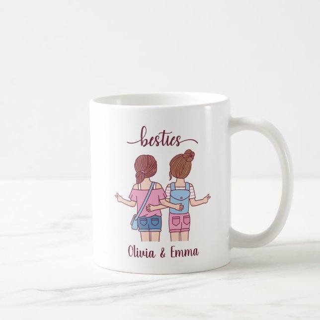 Mug Meilleures amies personnalisées (Droite)