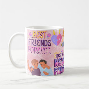 Mug Meilleures Amies Pour Toujours. Célébration de l'A