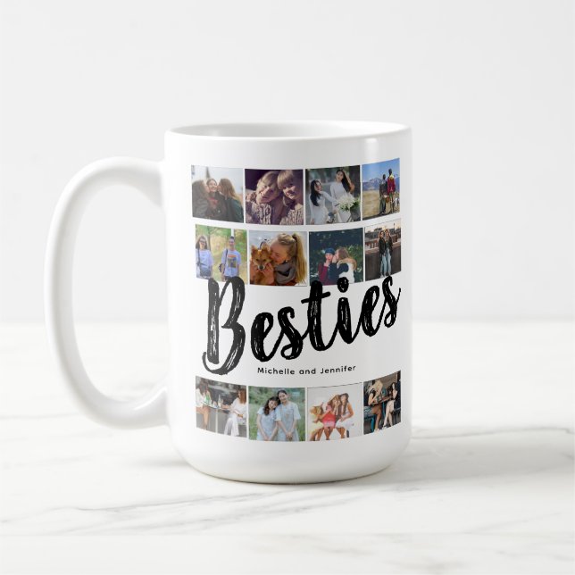 Mug Meilleurs amis | Besties Photo Collage (Gauche)