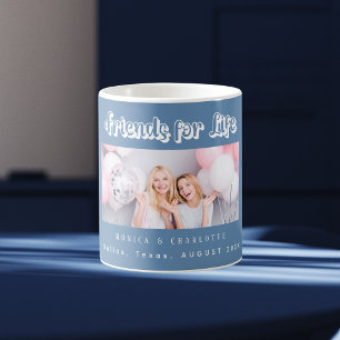 Mug Meilleurs amis photo bleu poussiéreux noms
