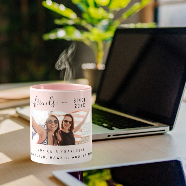 Mug Meilleurs amis photo blush rose (Créateur téléchargé)