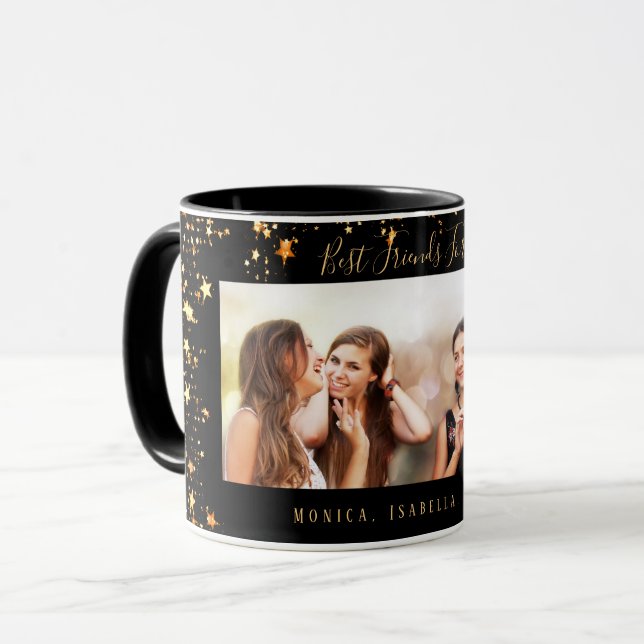 Mug Meilleurs amis pour toujours photo personnalisée n (Devant gauche)