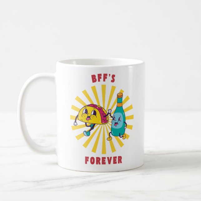 Mug Meilleurs amis pour toujours Taco et la bière (Gauche)