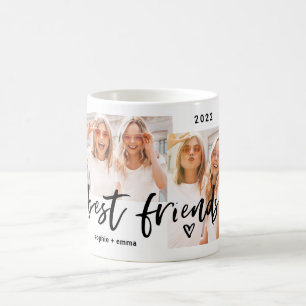 Mug Meilleurs amis   Script Décontracté et grille phot