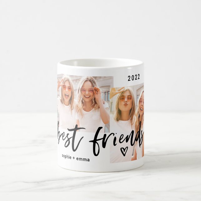 Mug Meilleurs amis | Script Décontracté et grille phot (Centre)