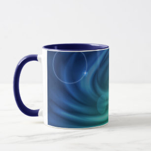 Mug Mélange De Couleurs Bleu Et Vert Doux Vortex