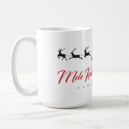 Mug Mele Kalikimaka Christmas Santa with Hawaiian flag