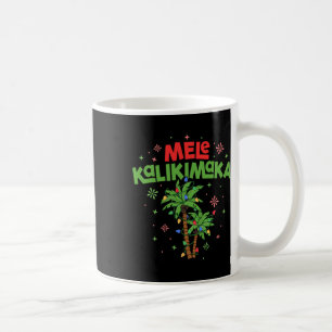 Mug Mele Kalikimaka Hawaiian Christmas Palm Tree Light
