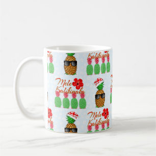 Mug Mele Kalikimaka Hawaiian Pineappy Joyeux Noël