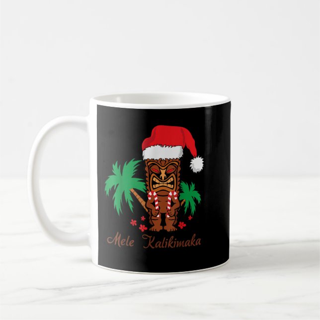 Mug Mele Kalikimaka Joyeux Noël Hawaïen Tiki (Gauche)