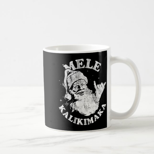 Mug Mele Kalikimaka Retro Hawaii Santa Aloha Christmas (Droite)