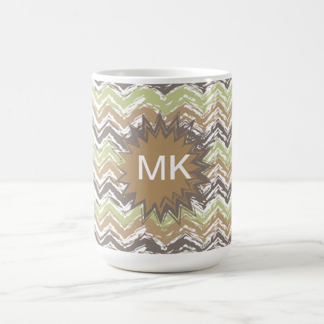 Mug Melon Brandy Scribble ZigZag Motif (Centre)