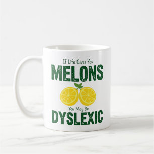 Mug Melons Drôles Humour Dyslexique
