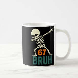 Mug Mème Bruh Halloween Six Sept Chiffres Squelette Am
