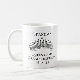 Mug Mémé Couronne Reine des Cœurs de ses Petits-Enfant