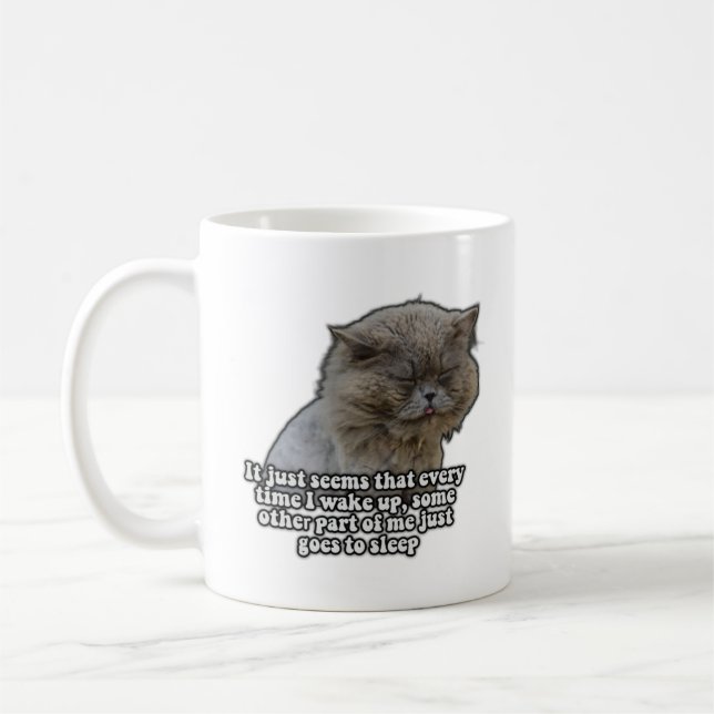 Mug Mème de chat amusant pour les amateurs de chatte e (Gauche)
