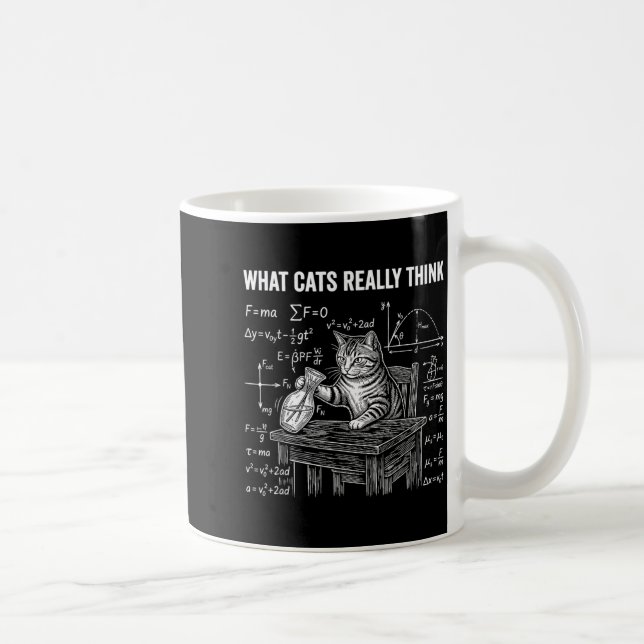 Mug Mème de chat de physique scientifique drôle Ce que (Droite)