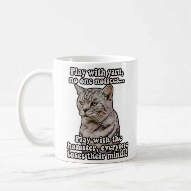 Mug Mème de chat en colère pour amoureux de les chats  (Gauche)