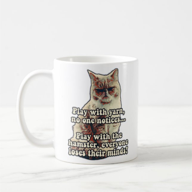 Mug Mème de chat fâché drôle pour les kitty personnes  (Gauche)