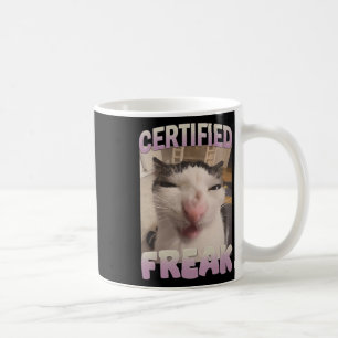 Mug Mème de chat Freak Certifié Mèmes Offensifs Funn
