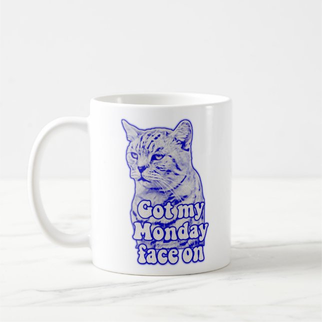 Mug Mème de chat grincheux amusant pour les personnes  (Gauche)