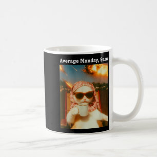 Mug Mème de chat Lundi moyen 9h00 Drôle Sarcastique Do