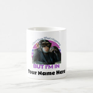 Mug Mème de singe drôle personnalisé   Rétro minimalis