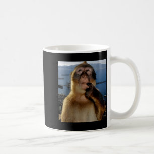 Mug Mème de singe pensant drôle Curieux singe Brainrot