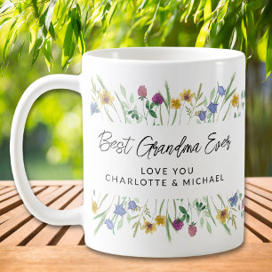 Mug Mémé Florale Personnalisée