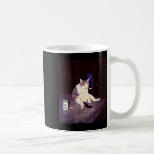 Mug Mème Fumeur Drôle Cigarette Kitten Brainrot Silly
