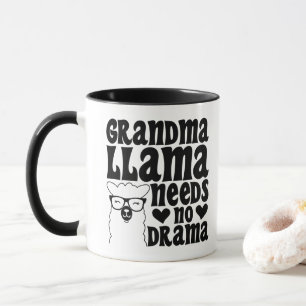 Mug Mémé Lama n'a Besoin d'Aucun Drame Mignonne Mamie 