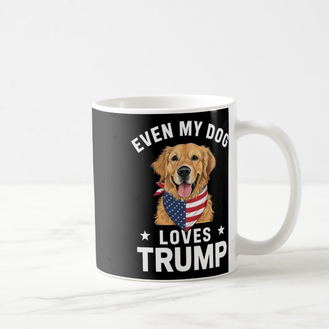 Mug Même Mon Chien Aime Trump Drapeau Usa Bandana (Droite)