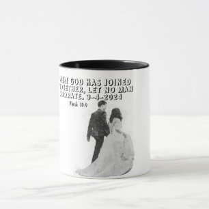 Mug Mémoire personnalisée de la mariée avec verset bib