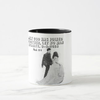 Mug Mémoire personnalisée de la mariée avec verset bib