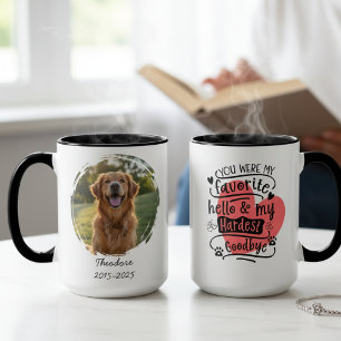 Mug Mémoire Photo de l'animal de compagnie au cœur